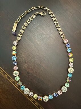 NWOT Mariana Rose Gold Chain Multicolor Crystal Necklace Style Pastels